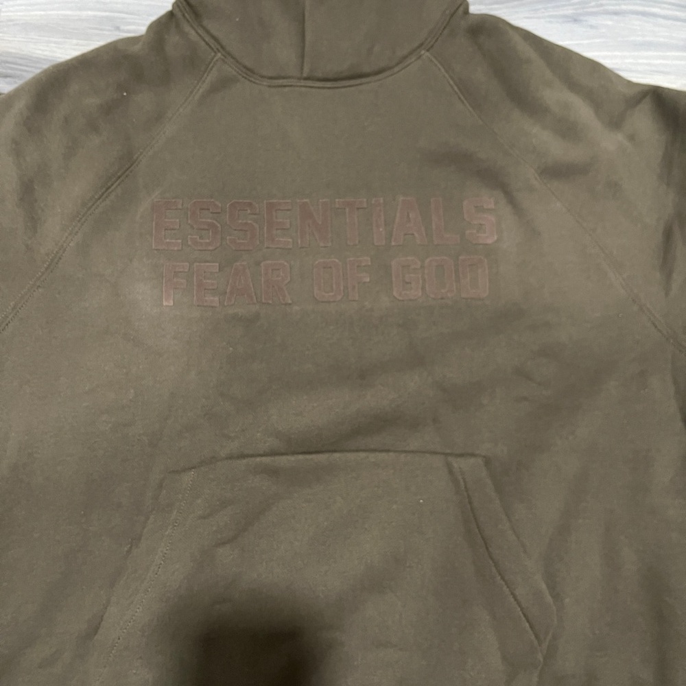 Fear of God essentials”off-black” hoodie xs